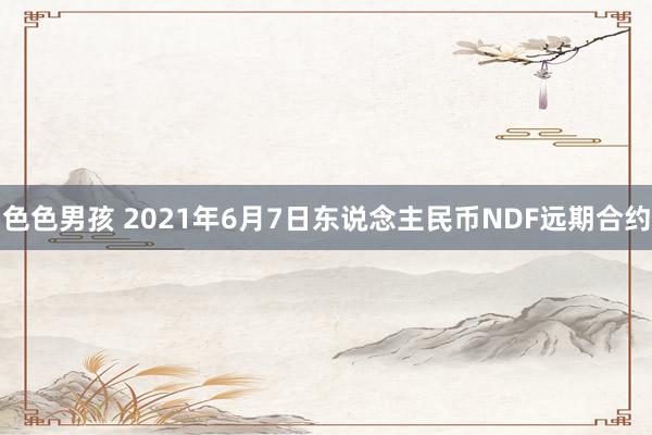 色色男孩 2021年6月7日东说念主民币NDF远期合约