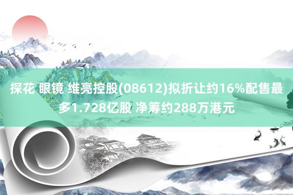 探花 眼镜 维亮控股(08612)拟折让约16%配售最多1.728亿股 净筹约288万港元