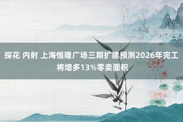 探花 内射 上海恒隆广场三期扩建预测2026年完工 将增多13%零卖面积