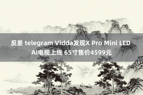 反差 telegram Vidda发现X Pro Mini LED AI电视上线 65寸售价4599元