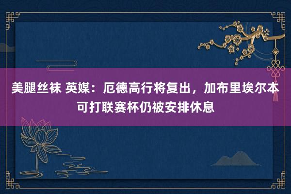 美腿丝袜 英媒：厄德高行将复出，加布里埃尔本可打联赛杯仍被安排休息