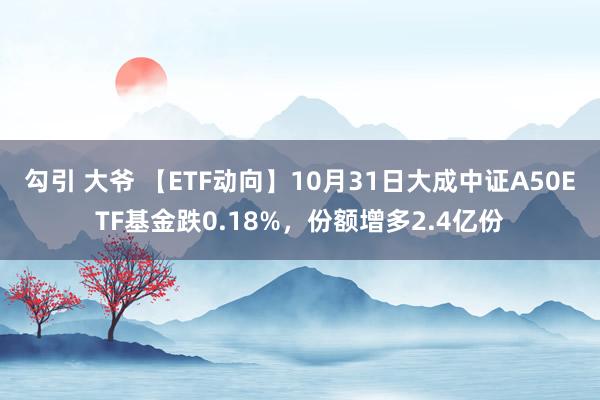 勾引 大爷 【ETF动向】10月31日大成中证A50ETF基金跌0.18%，份额增多2.4亿份