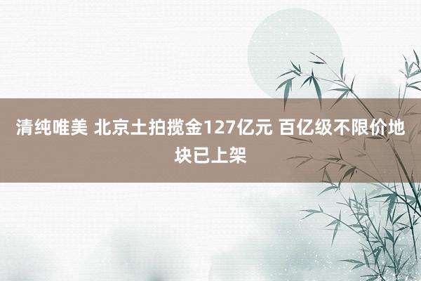 清纯唯美 北京土拍揽金127亿元 百亿级不限价地块已上架