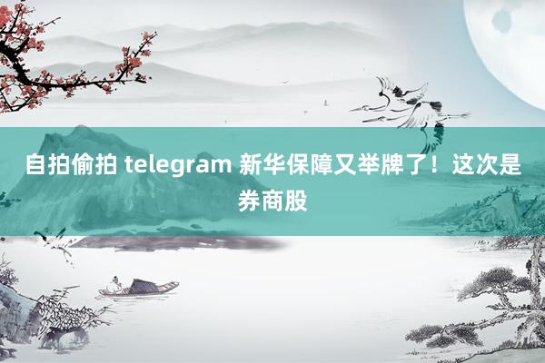 自拍偷拍 telegram 新华保障又举牌了！这次是券商股