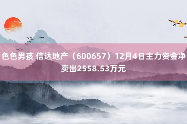 色色男孩 信达地产（600657）12月4日主力资金净卖出2558.53万元